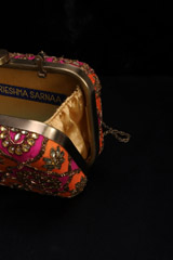 Fuchsia Orange Honeycomb ClutchIMG_1640