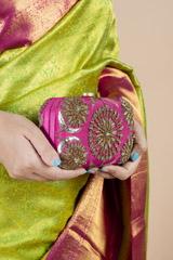 Fuchsia Fan ClutchDSC09877