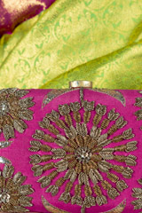 Fuchsia Fan ClutchDSC09878