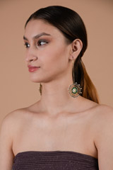 Green Stone Earrings_DTR3847