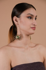 Green Stone Earrings_DTR3850