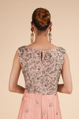 Peach Chanderi Anarakali GownDSC00841