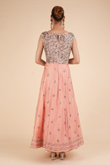 Peach Chanderi Anarakali GownDSC00842