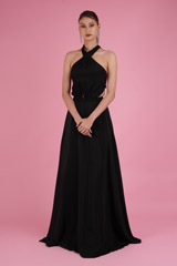 Black Silk Cutout GownDSC05080