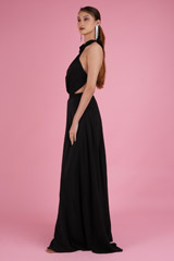 Black Silk Cutout GownDSC05082