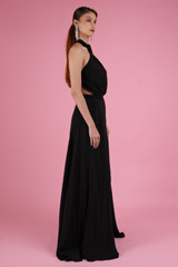 Black Silk Cutout GownDSC05084