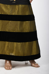 Black Aari Embroidered Gown_SUB0895