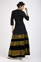 Black Aari Embroidered Gown_SUB0898