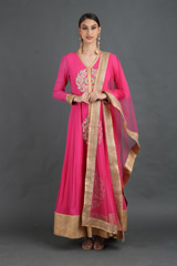 Pink Embroidered Anarkali SetIMG_1611
