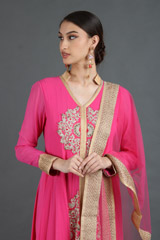 Pink Embroidered Anarkali SetIMG_1614