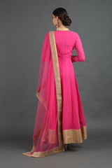 Pink Embroidered Anarkali SetIMG_1619