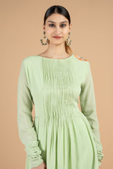 Mint Green Georgette Kurta SetDSC09356