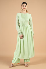 Mint Green Georgette Kurta SetDSC09358