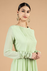 Mint Green Georgette Kurta SetDSC09361
