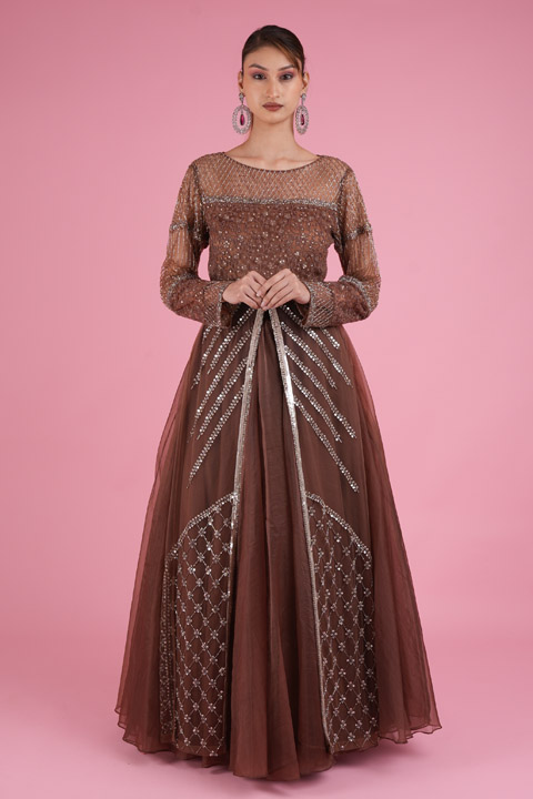 French Rose Embellished Top Bottom Set