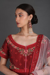 Red Embroidered Anarkali SetIMG_1005