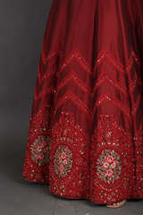 Red Embroidered Anarkali SetIMG_1008