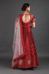 Red Embroidered Anarkali SetIMG_1016