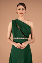 Green High-Slit GownDSC01155