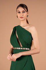 Green High-Slit GownDSC01156