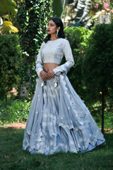 Light Blue Chanderi Lehenga Set_DSC9314