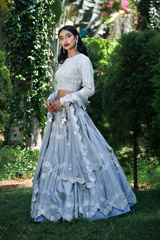 Light Blue Chanderi Lehenga Set_DSC9320