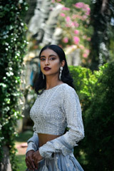 Light Blue Chanderi Lehenga Set_DSC9328