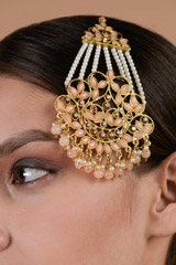 Peach Gold Tone Passa with Pearls1