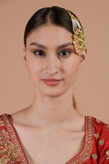 Peach Gold Tone Passa with Pearls_DTR3921