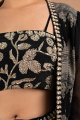 Printed Crepe Black top and bottom setDSC02035