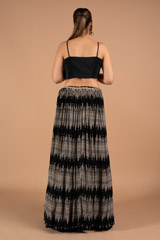 Printed Crepe Black top and bottom setDSC02048