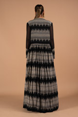 Printed Crepe Black top and bottom setDSC02049