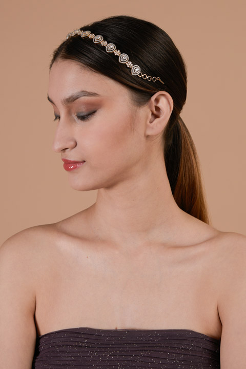 Gold Plated Diamond Matha Patti