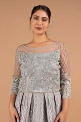 Grey Embellished GownDSC02023