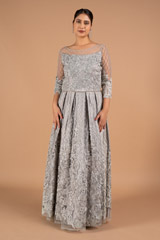 Grey Embellished GownDSC02024