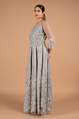 Grey Embellished GownDSC02025
