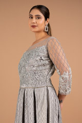 Grey Embellished GownDSC02026