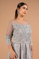 Grey Embellished GownDSC02027