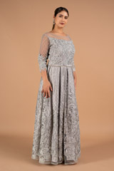 Grey Embellished GownDSC02028