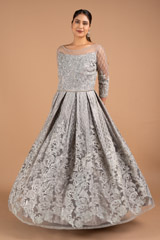 Grey Embellished GownDSC02030
