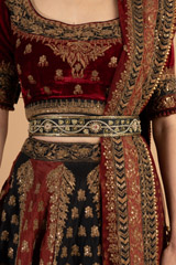 Black Flower Embroidered BeltDSC01318