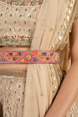 Pink Flower Embroidered BeltDSC01304