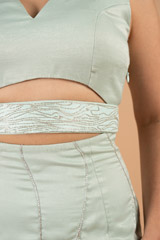 Aqua Coloured Kardana Embroidered BeltDSC04105