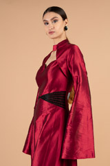 Maroon Tafetta GownDSC03630