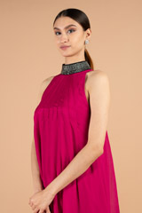 Cutdana Collar Chiffon GownDSC03829