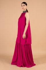 Cutdana Collar Chiffon GownDSC03831