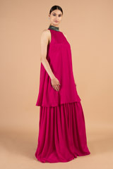 Cutdana Collar Chiffon GownDSC03832