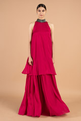 Cutdana Collar Chiffon GownDSC03834