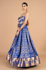 Brocade Electric Blue GownDSC03643