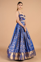 Brocade Electric Blue GownDSC03644